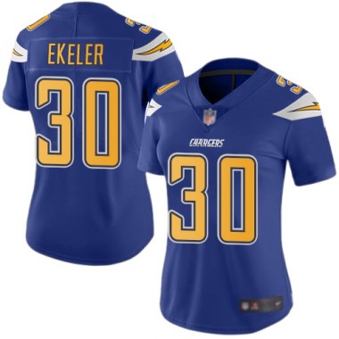 Los Angeles Chargers NFL Football Austin Ekeler Electric Blue Jersey Women Limited 30 Rush Vapor Untouchable